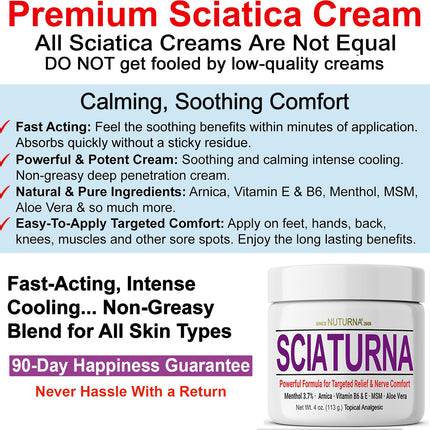 Nuturna Sciatica Nerve Cream - Maximum Strength Comfort Cream (2 oz)