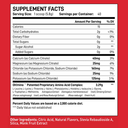 Oh!mino BCAAs + EAAs — All 9 Essential Amino Acids, Tropical Flavor