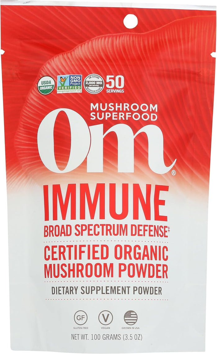 OM Mushroom Superfood Immune Blend Powder – Reishi & Turkey Tail, 3.5 oz, Daily Immune Support