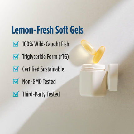 Nordic Naturals Ultimate Omega 2X Lemon – 180 Soft Gels, 2150 mg Omega-3 (90 Servings)