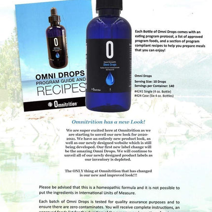 Omni Drops Diet Drops with Vitamin B12 – 4 oz + Program Guide | Omnitrition