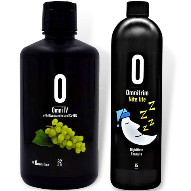 Omnitrition AM & PM Bundle: Omni IV Liquid Vitamin with Glucosamine + OmniTrim Nite Lite