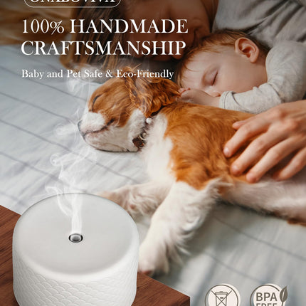 Onaboviva Ceramic Essential Oil Diffuser 280ml | Ultrasonic Diffuser for Large Rooms
