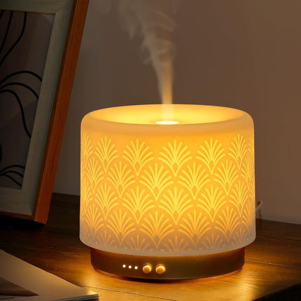 Onaboviva Ceramic 280ml Essential Oil Diffuser – Ultrasonic Aromatherapy & Night Light