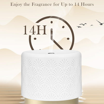 Onaboviva Ceramic 280ml Essential Oil Diffuser – Ultrasonic Aromatherapy & Night Light