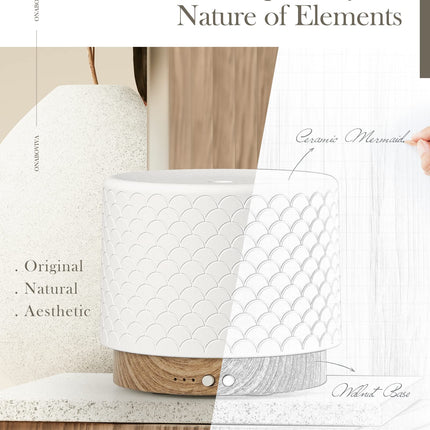 Onaboviva Ceramic Essential Oil Diffuser – 280ml Ultrasonic