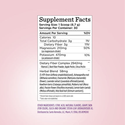 Santo Remedio Entalla Will Powder – Pink Grapefruit Botanical Drink Mix for Relaxation