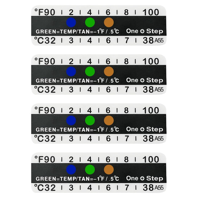 One Step Urine Temperature Test Strips – 100 Adhesive Stick-On Thermometer Strips (32°C–38°C / 90°F–100°F)