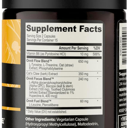 ONNIT Alpha BRAIN Nootropic – IGEN Non-GMO (30 Count) | Memory & Focus