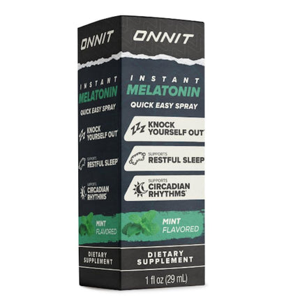 ONNIT Melatonin Instant Spray – 3 mg per Spray, Mint Flavor, IGEN Non-GMO Tested, 1 fl oz