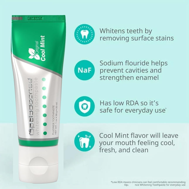 Opalescenc Teeth Whitening Toothpaste – Travel Size 1 oz (2 Pack) | Fluoride, Cool Mint