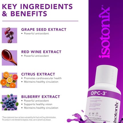 Isotonix OPC-3 Antioxidant Supplement for Heart & Circulation | 90 Servings | Vegan & Gluten-Free