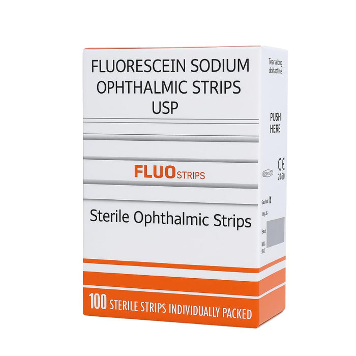 Ophthalmic Fluo Touch Strips - 100 Strips | CE Certified