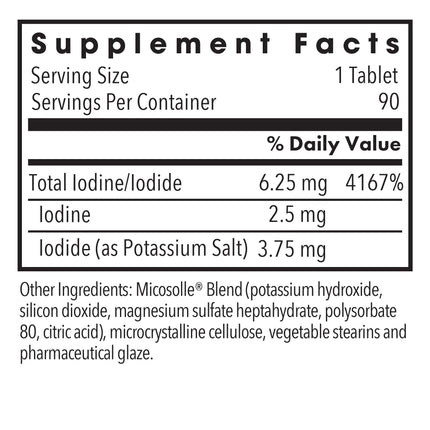 Optimox Iodoral 6.25 mg – Iodine Supplements for Thyroid Support | Lugol Solution | 90 Tablets