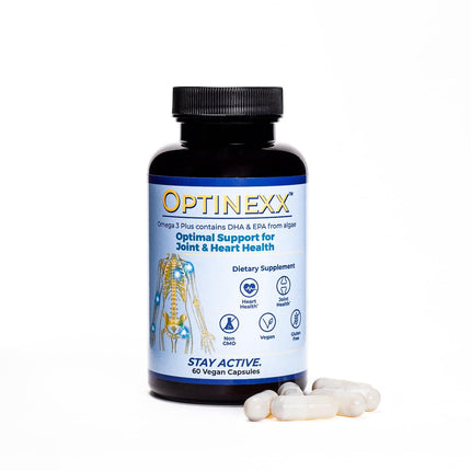 Optinexx Premium Vegan Omega-3 – Algae DHA & EPA + Vitamin E