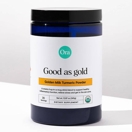 Ora Organic Golden Milk Powder with Turmeric & Adaptogens – Maple & Vanilla, 30 Servings