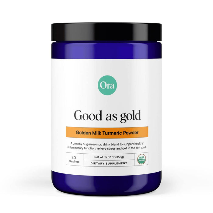 Ora Organic Golden Milk Powder with Turmeric & Adaptogens – Maple & Vanilla, 30 Servings