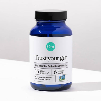 Ora Organic Probiotics with Prebiotics – 16 Billion CFU, 6 Strains (L. Acidophilus, L. Reuteri, B. Bifidum, B. Breve, B. Lactis, B. Longum)
