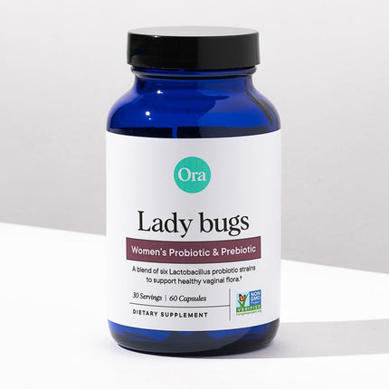 Ora Organic Prebiotics & Probiotics for Women — 16B CFU, 6 Strains, 60 Vegan Capsules