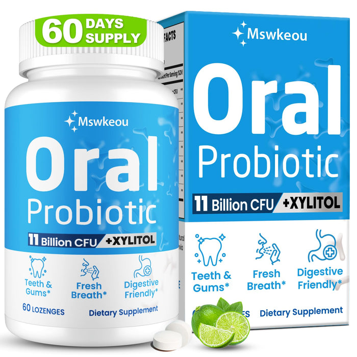 Oral Probiotics for Bad Breath – 11 Billion CFU, Fresh Breath, Teeth & Gums | 60 Lozenges