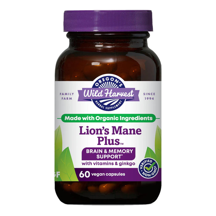 Oregon's Wild Harvest Lion's Mane Plus Brain & Memory Support | 60 Count