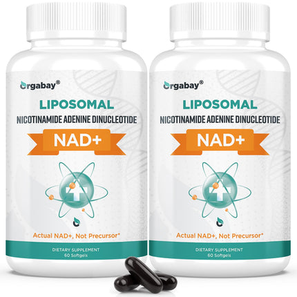 Orgabay Liposomal NAD+ Supplement 500 mg | High Absorption with 250 mg TMG per Softgel | 120 Softgels
