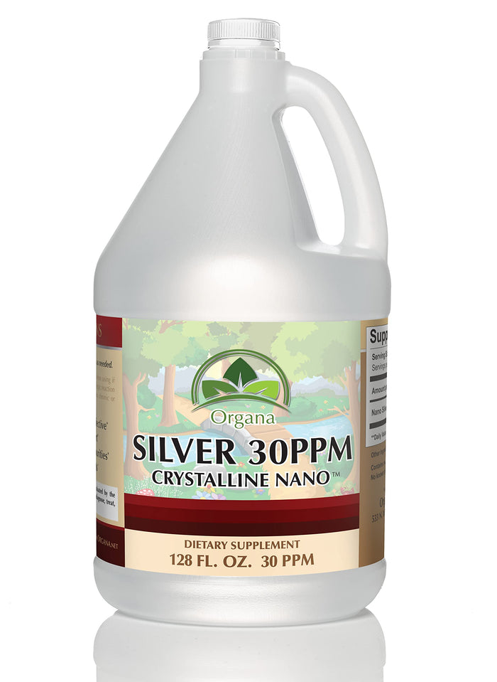 Organa Crystalline Nano Colloidal Silver - Ultra Pure 30 PPM (1 Gallon)