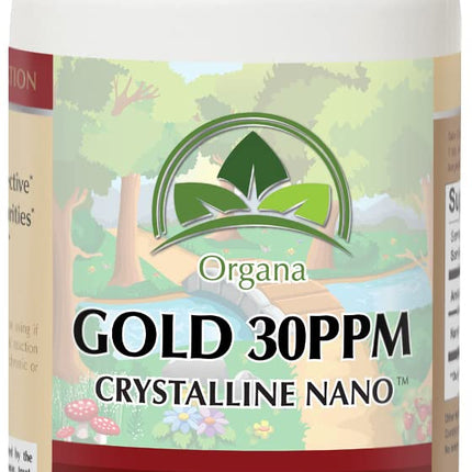 Organa Pure Crystalline Liquid Gold Supplement - 30 PPM, 32 oz Colloidal Minerals