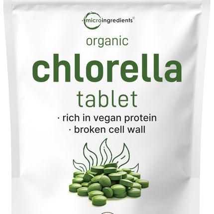 Organic Chlorella Tablets 500mg | 720 Tabs (360g) | Broken Cell Wall | Non-GMO