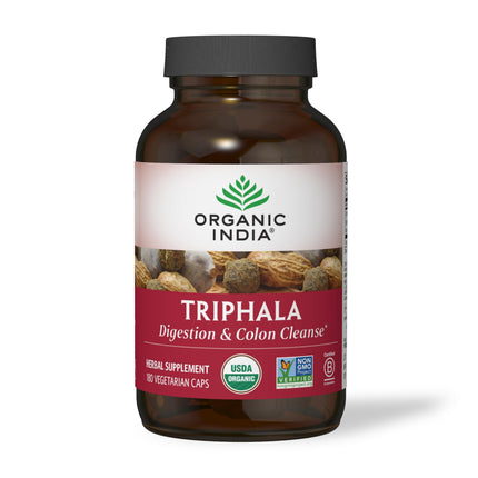 Organic India Triphala Capsules - Digestive & Immune Support, 180 Capsules