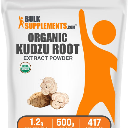Organic Kudzu Root Extract Powder - 500g (1.1 lb) - Gluten Free | BulkSupplements.com