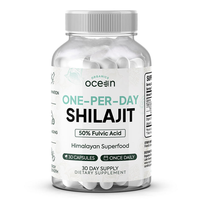 Organics Ocean One-Per-Day Shilajit Capsules – Age-Defying, Bone Strength & Hormone Support