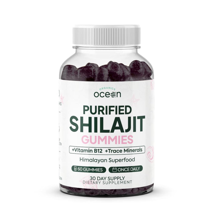 Organics Ocean Shilajit Gummies – Energy, Hormone Support & Skin Health (60 Gummies)