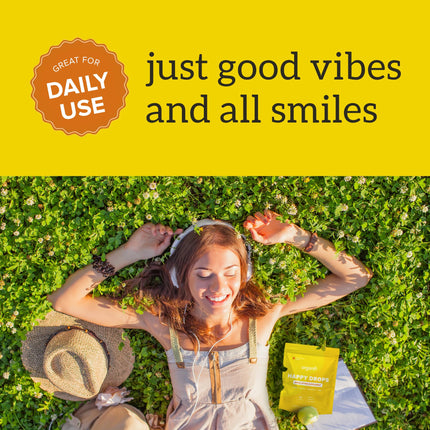 Organifi Happy Drops – Daily Mood Support Gummies (Lemon) – 60 Gummies