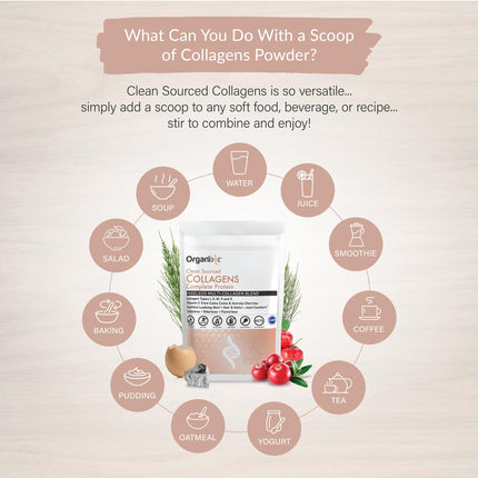 Organixx Collagen Peptides Powder with Vitamin C – Unflavored, 30 Servings