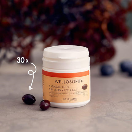 Oriflame Wellness Astaxanthin & Bilberry Extract - Antioxidant Supplement