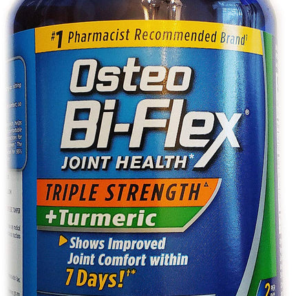 Osteo Bi-Flex Triple Strength + Turmeric (200 Tablets) – Glucosamine HCI & Curcumin for Joint Support