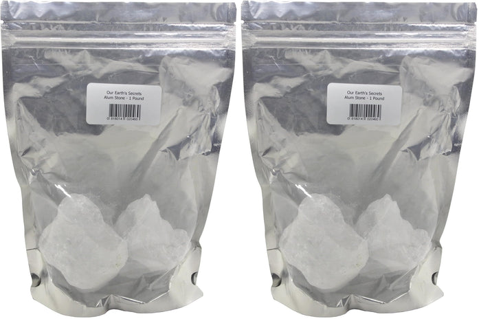 Our Earth's Secrets Alum Stone - 1 Pound (Pack of 2)