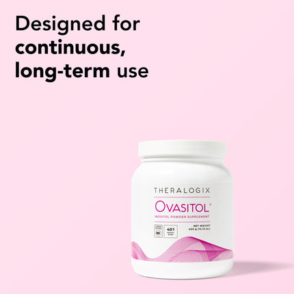 Theralogix Ovasitol Inositol Powder – 400 g (180 Servings) | Myo-Inositol & D-Chiro Inositol for Hormone Balance & Ovarian Function, NSF Certified