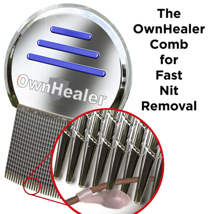 OWNHEALER Professional Lice Comb Kit – Fast, Gentle Lice & Nit Removal for All Hair Types