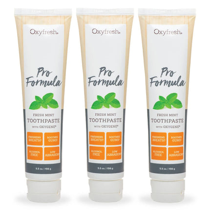 Oxyfresh Pro Formula Fresh Mint Toothpaste – Gentle Low Abrasion, Fluoride Free, 5.5 oz (Pack of 3)