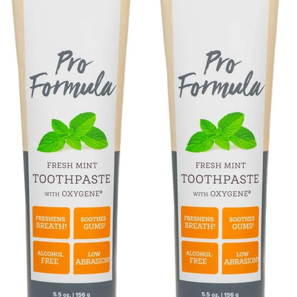 Oxyfresh Pro Formula Fresh Mint Toothpaste – Gentle Low Abrasion, Fluoride-Free, 5.5 oz Pack of 2