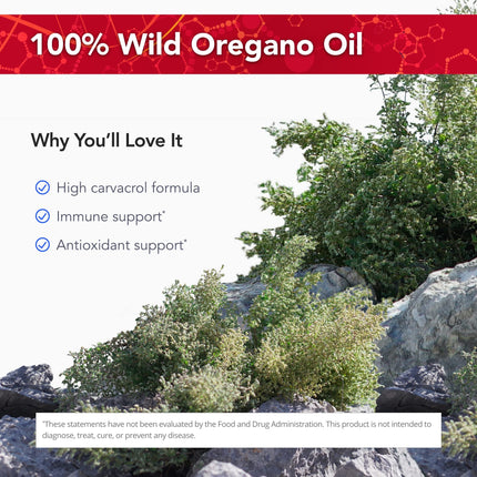 Physician's Strength OregaWild – 30 mL 100% Wild Oregano Oil | 432 Servings