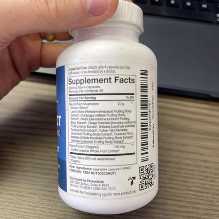 Paleovalley NeuroEffect: Focus, Memory & Energy with 8 Mushroom Extracts | 28-Day Supply
