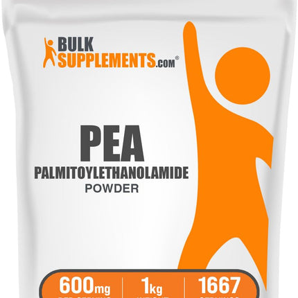 BulkSupplements.com Palmitoylethanolamide Powder - Pea Supplement, Palmitoylethanolamide for Immmune Support - Gluten Free, 600mg per Serving, 1kg (2.2 lbs) (Pack of 1)