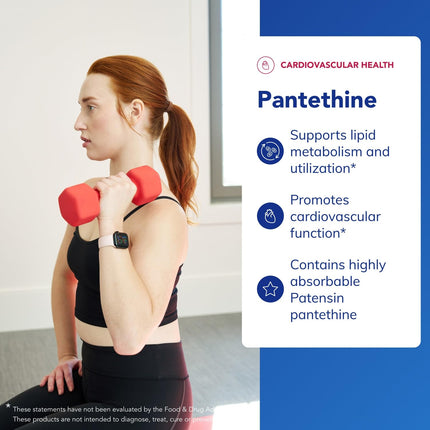 Pantethine | Hypoallergenic Lipid Metabolism & Cardio Support | 120 Capsules | Pure Encapsulations