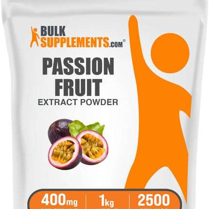 Passion Fruit Extract Powder 400mg/Serving – Gluten Free, No Added Sugar, 1kg | BulkSupplements