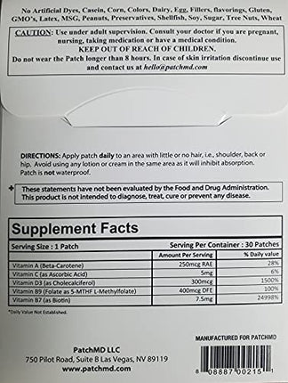 PatchMD Biotin Plus Patches – 30 Days Supply