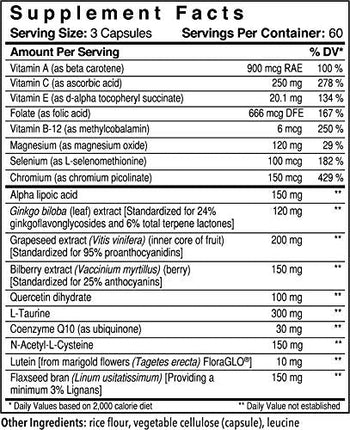 Patient One OpticOne – Eye Health Supplement with Lutein, ALA & Vitamins (180 Capsules)