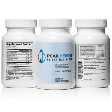 Peak Height Growth Supplement - Doctor-Developed Height Support (12 Pack)